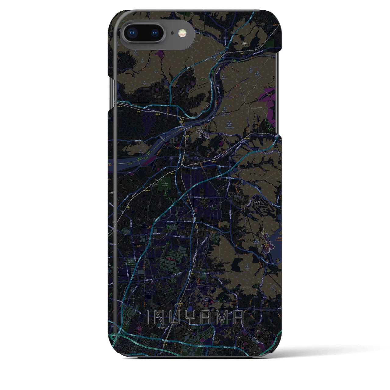 【犬山(愛知県)】地図柄iPhoneケース(バックカバータイプ)
