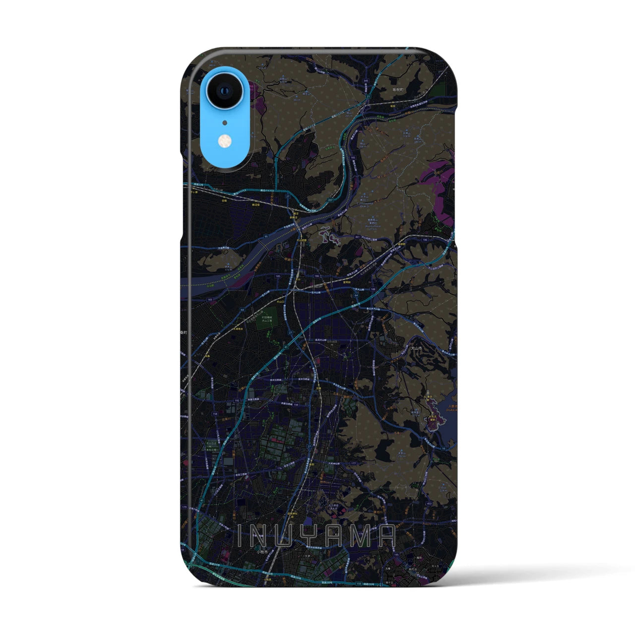 【犬山(愛知県)】地図柄iPhoneケース(バックカバータイプ)