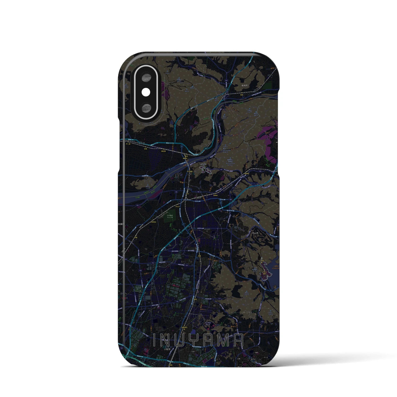 【犬山(愛知県)】地図柄iPhoneケース(バックカバータイプ)