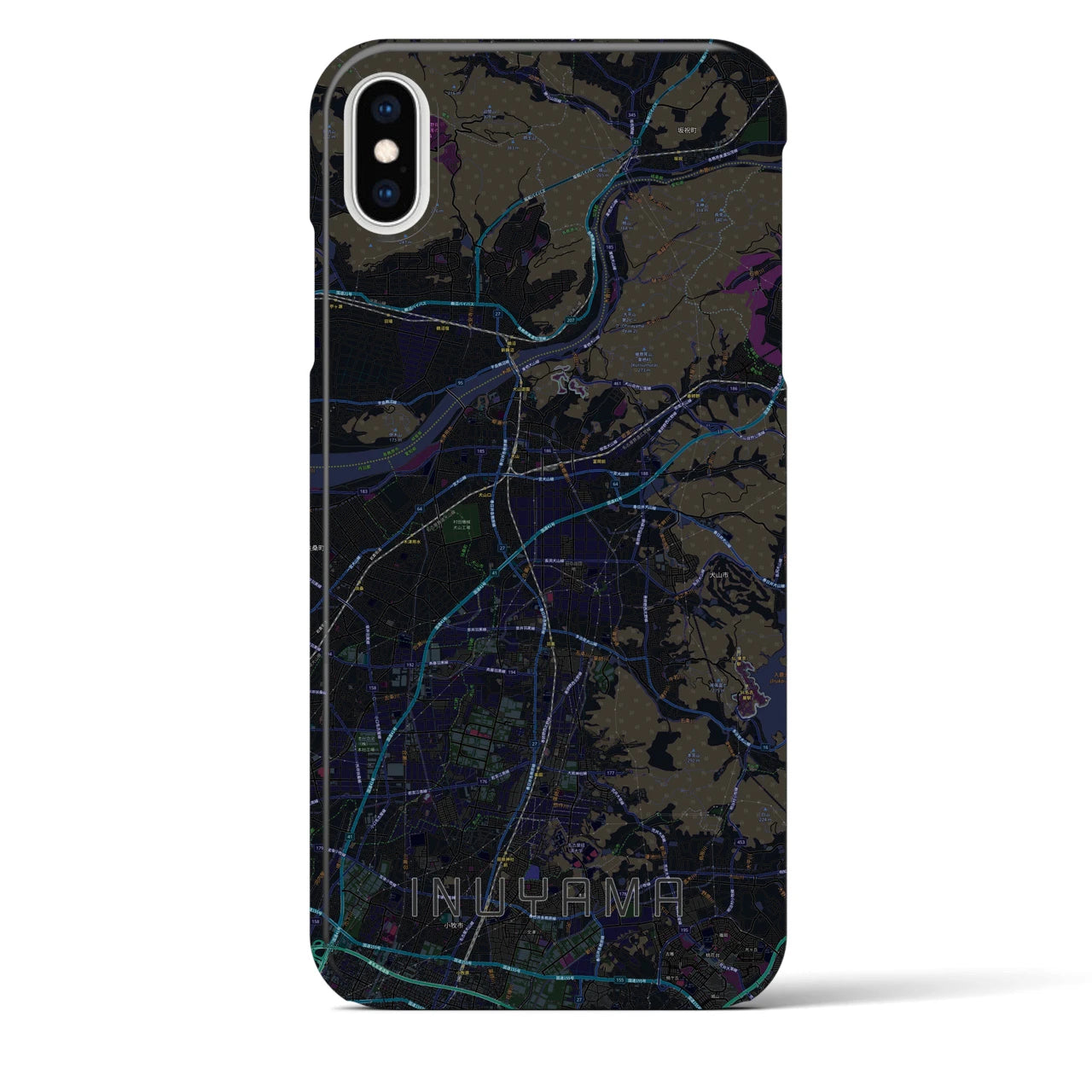 【犬山(愛知県)】地図柄iPhoneケース(バックカバータイプ)