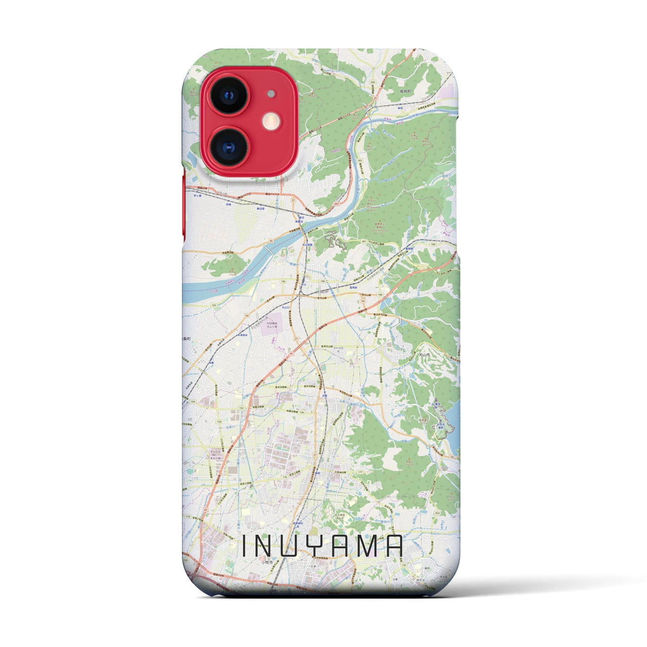【犬山(愛知県)】地図柄iPhoneケース(バックカバータイプ)