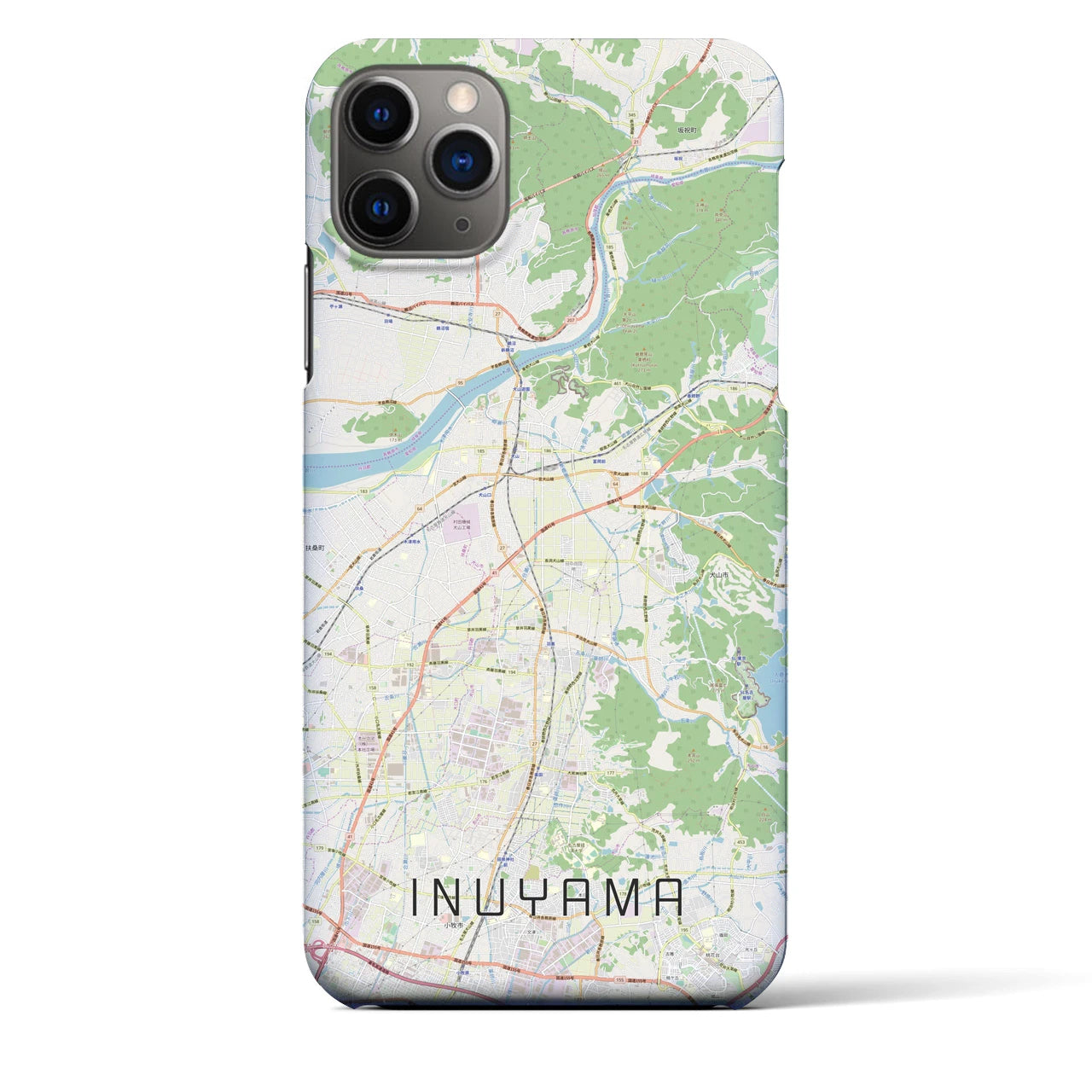 【犬山(愛知県)】地図柄iPhoneケース(バックカバータイプ)