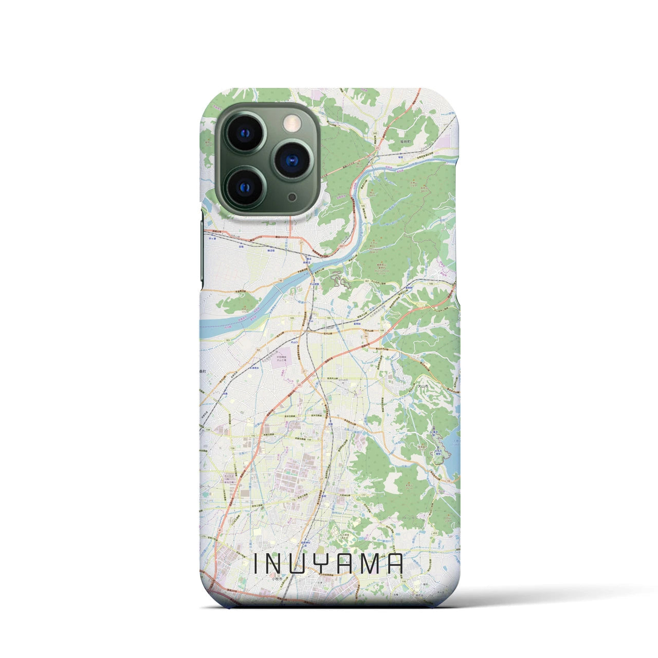 【犬山(愛知県)】地図柄iPhoneケース(バックカバータイプ)