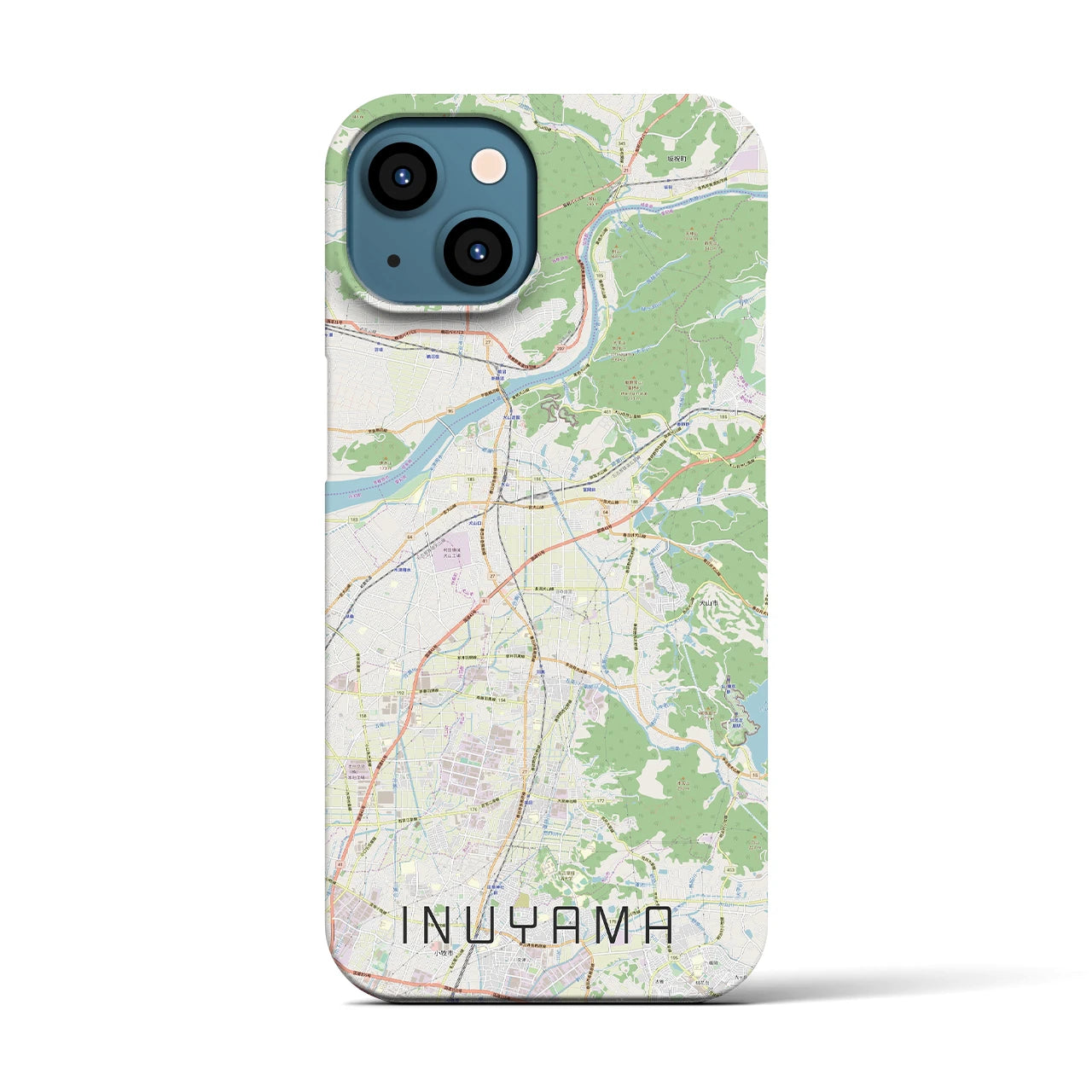 【犬山(愛知県)】地図柄iPhoneケース(バックカバータイプ)