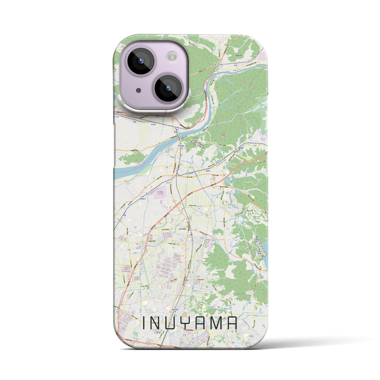 【犬山(愛知県)】地図柄iPhoneケース(バックカバータイプ)