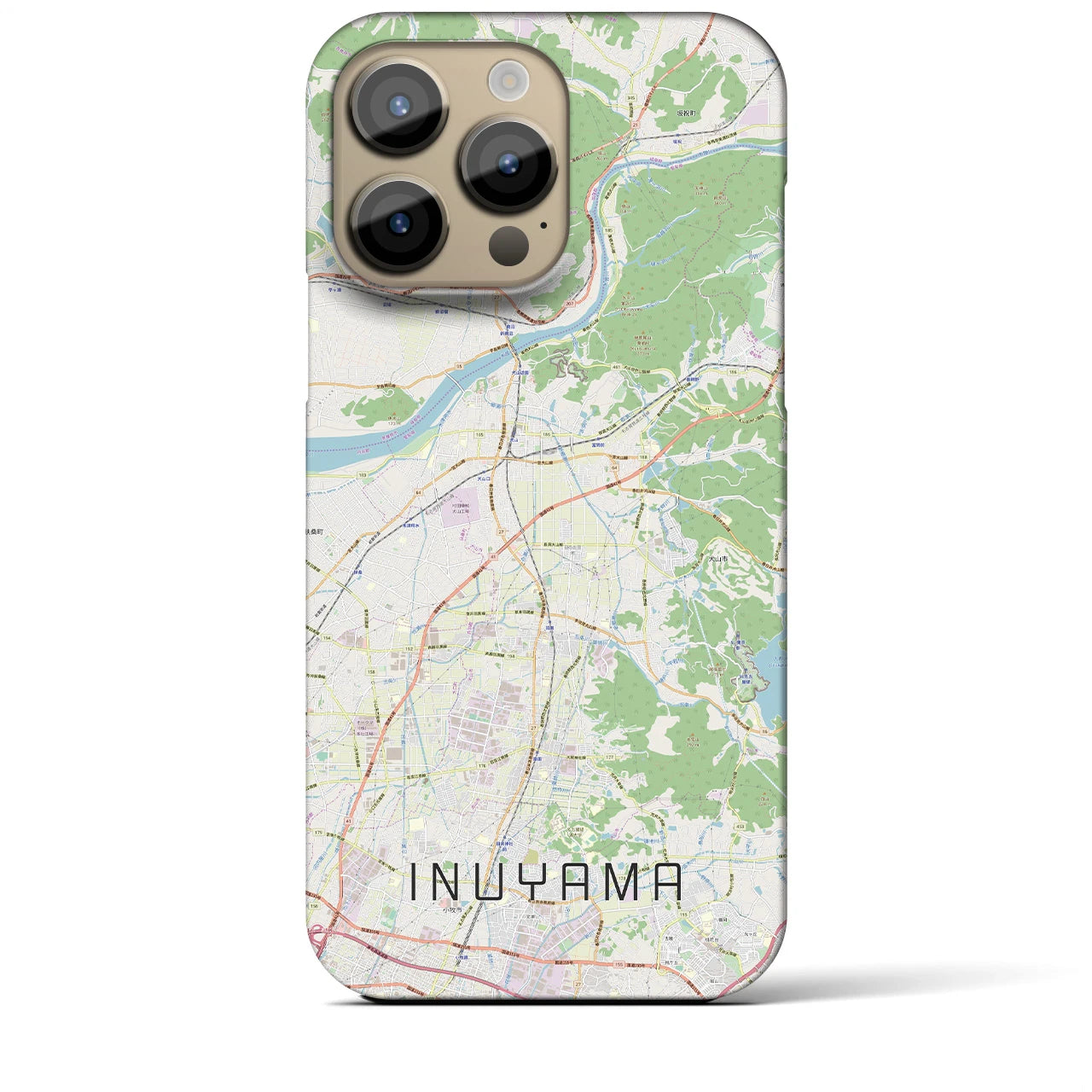 【犬山(愛知県)】地図柄iPhoneケース(バックカバータイプ)