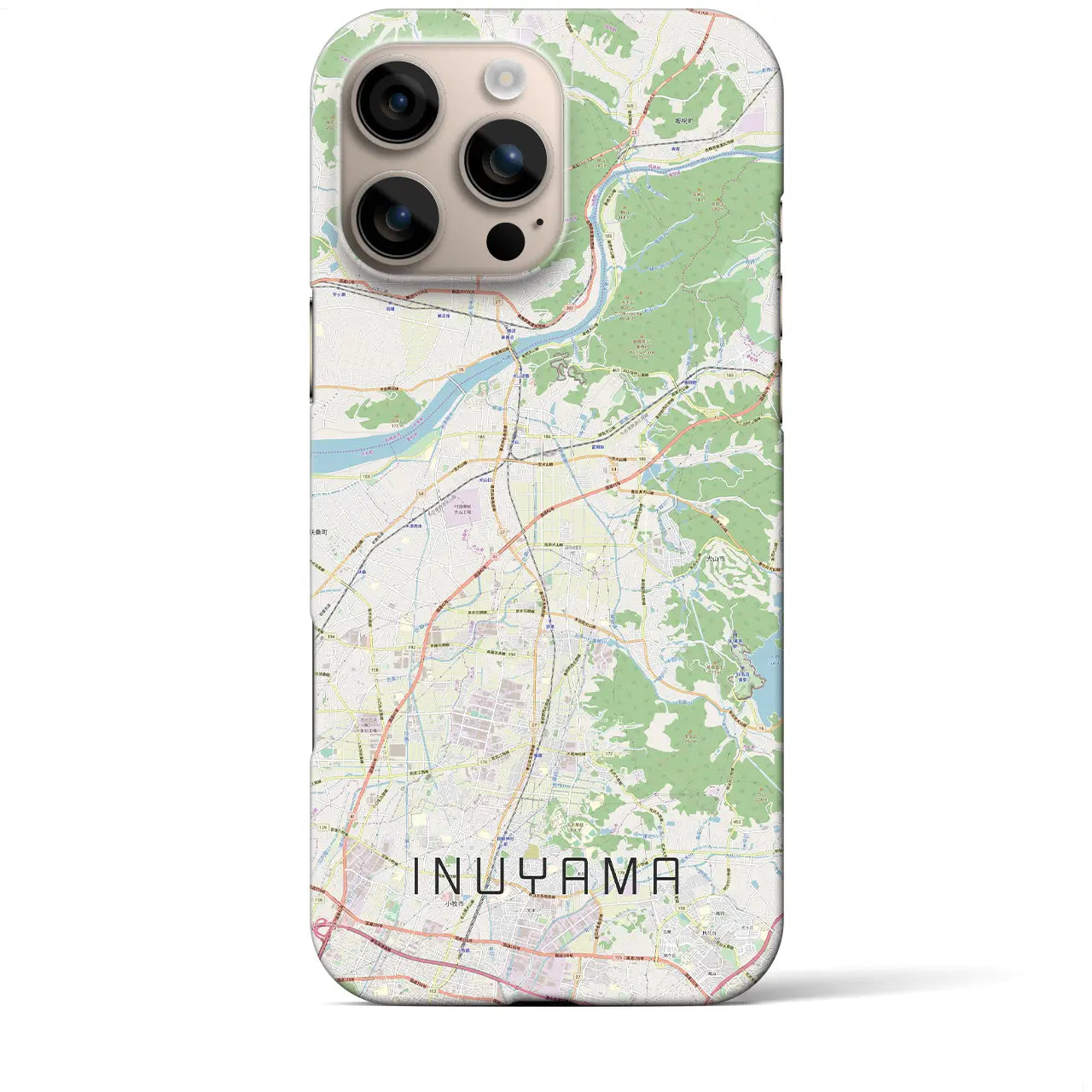 【犬山(愛知県)】地図柄iPhoneケース(バックカバータイプ)