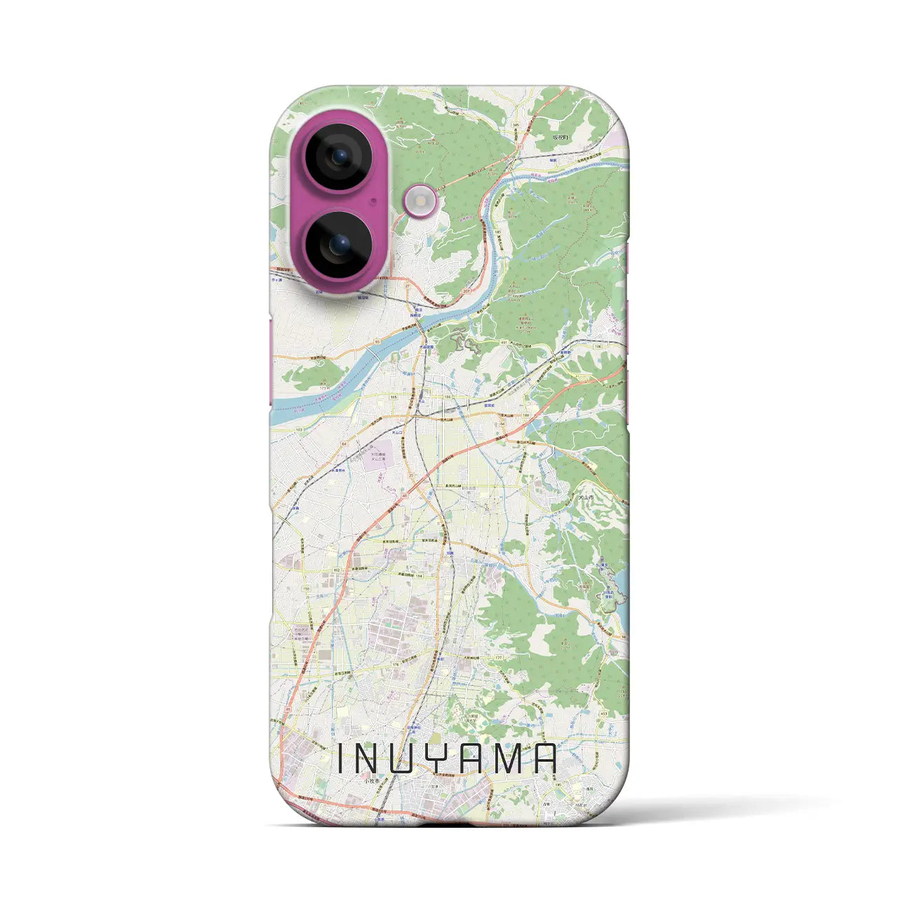【犬山(愛知県)】地図柄iPhoneケース(バックカバータイプ)