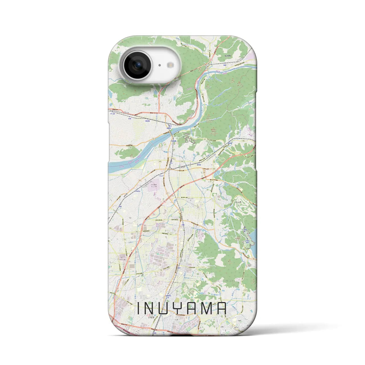 【犬山(愛知県)】地図柄iPhoneケース(バックカバータイプ)
