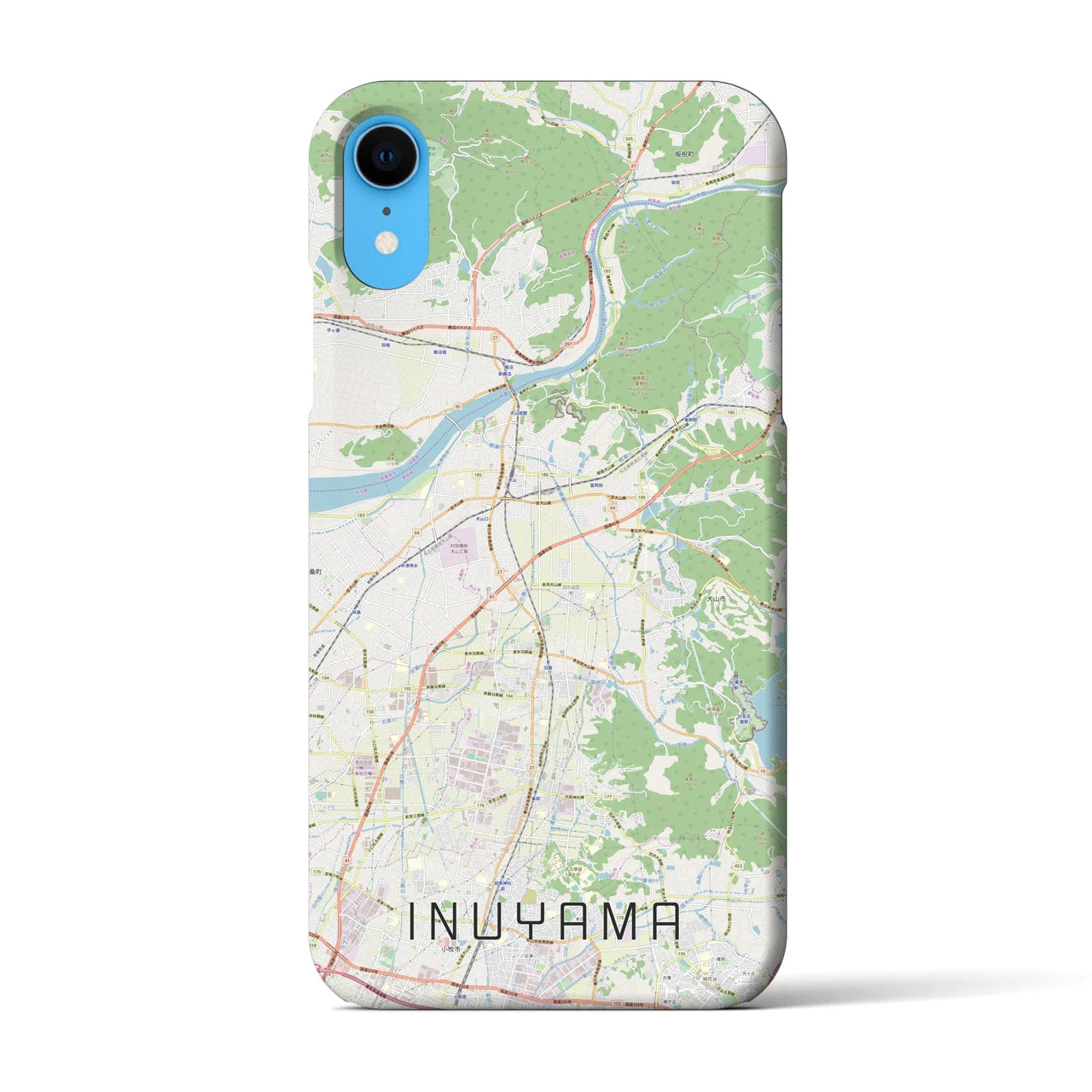 【犬山(愛知県)】地図柄iPhoneケース(バックカバータイプ)