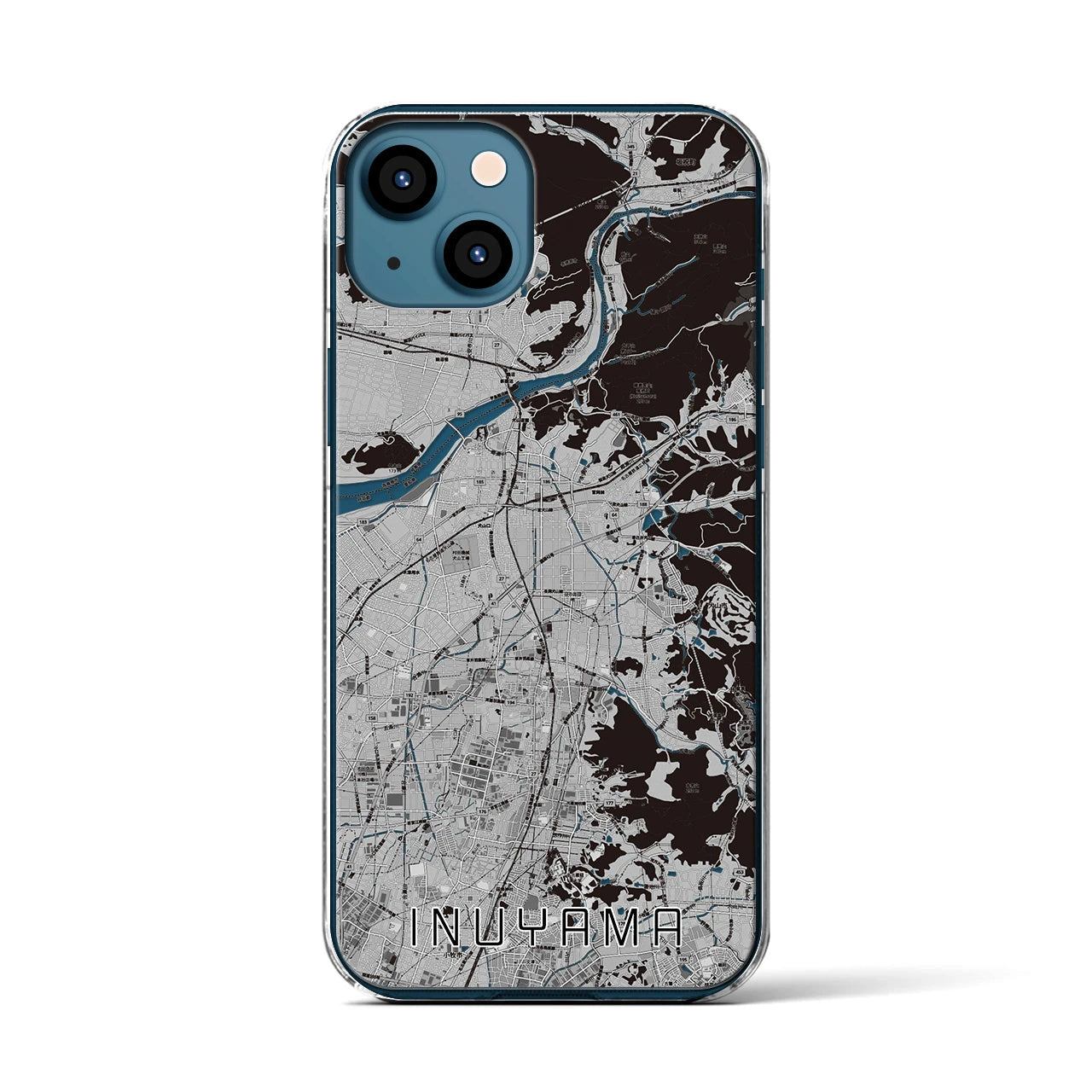 【犬山(愛知県)】地図柄iPhoneケース(クリアタイプ)