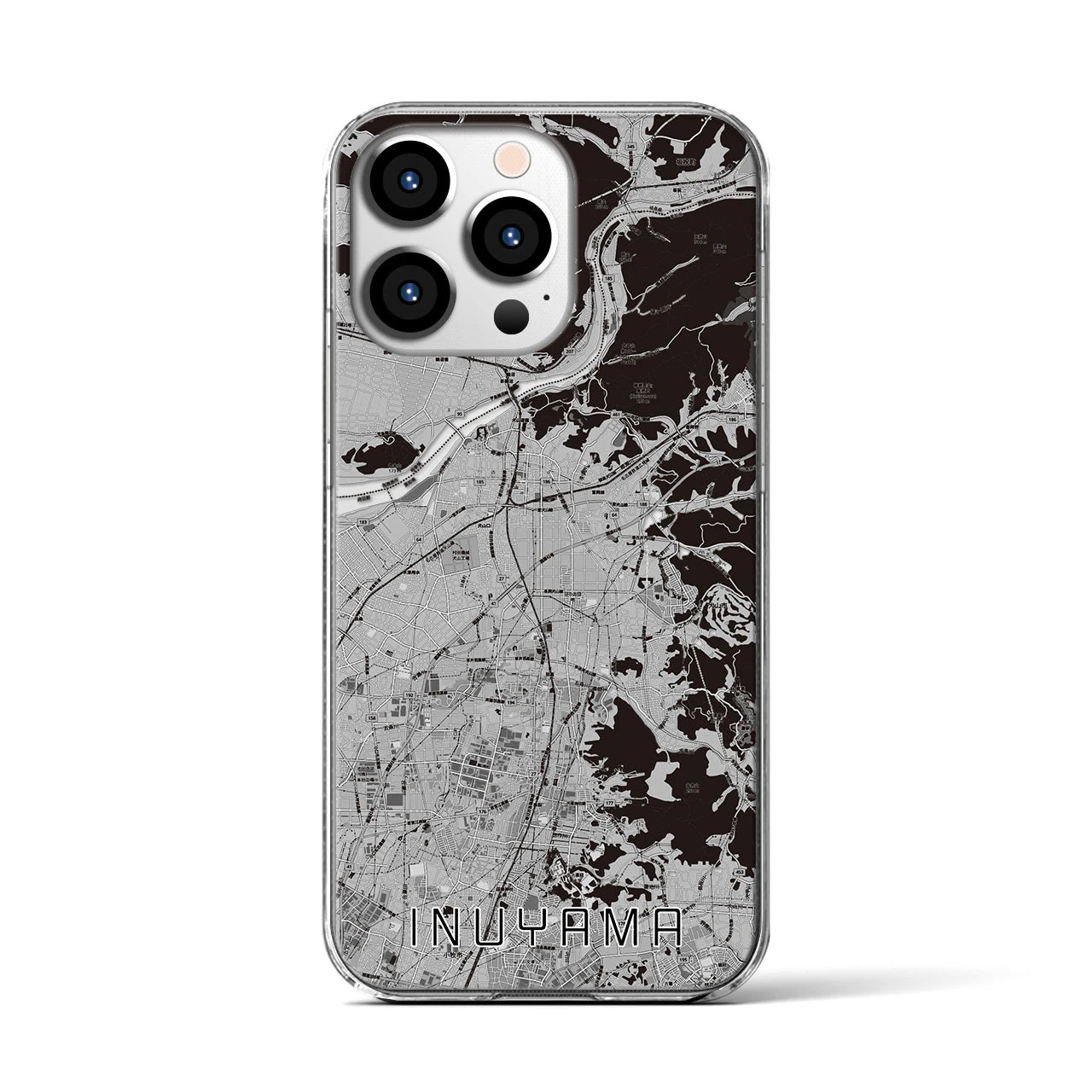 【犬山(愛知県)】地図柄iPhoneケース(クリアタイプ)