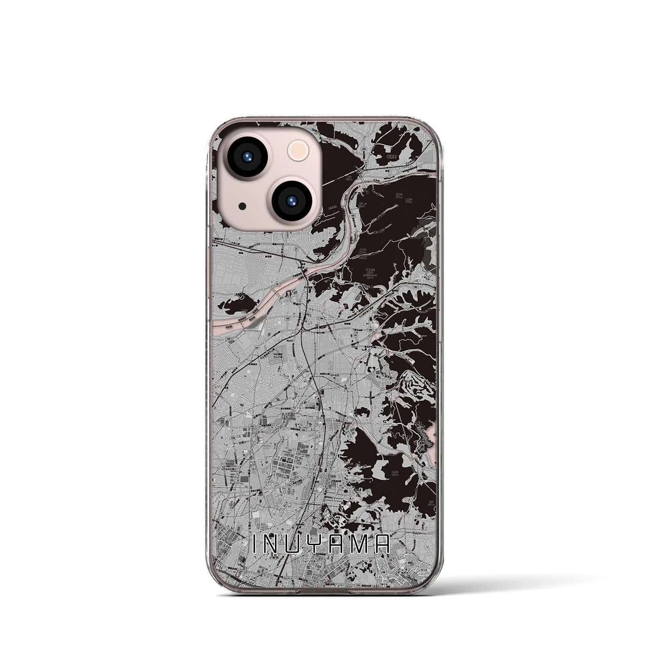 【犬山(愛知県)】地図柄iPhoneケース(クリアタイプ)