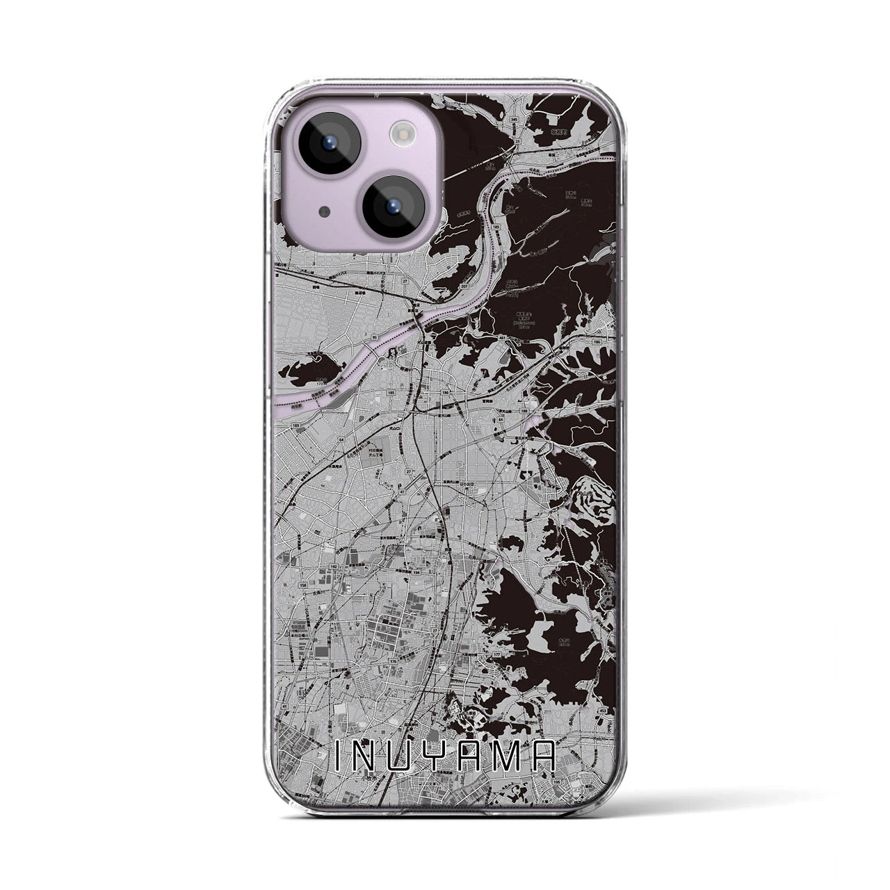 【犬山(愛知県)】地図柄iPhoneケース(クリアタイプ)