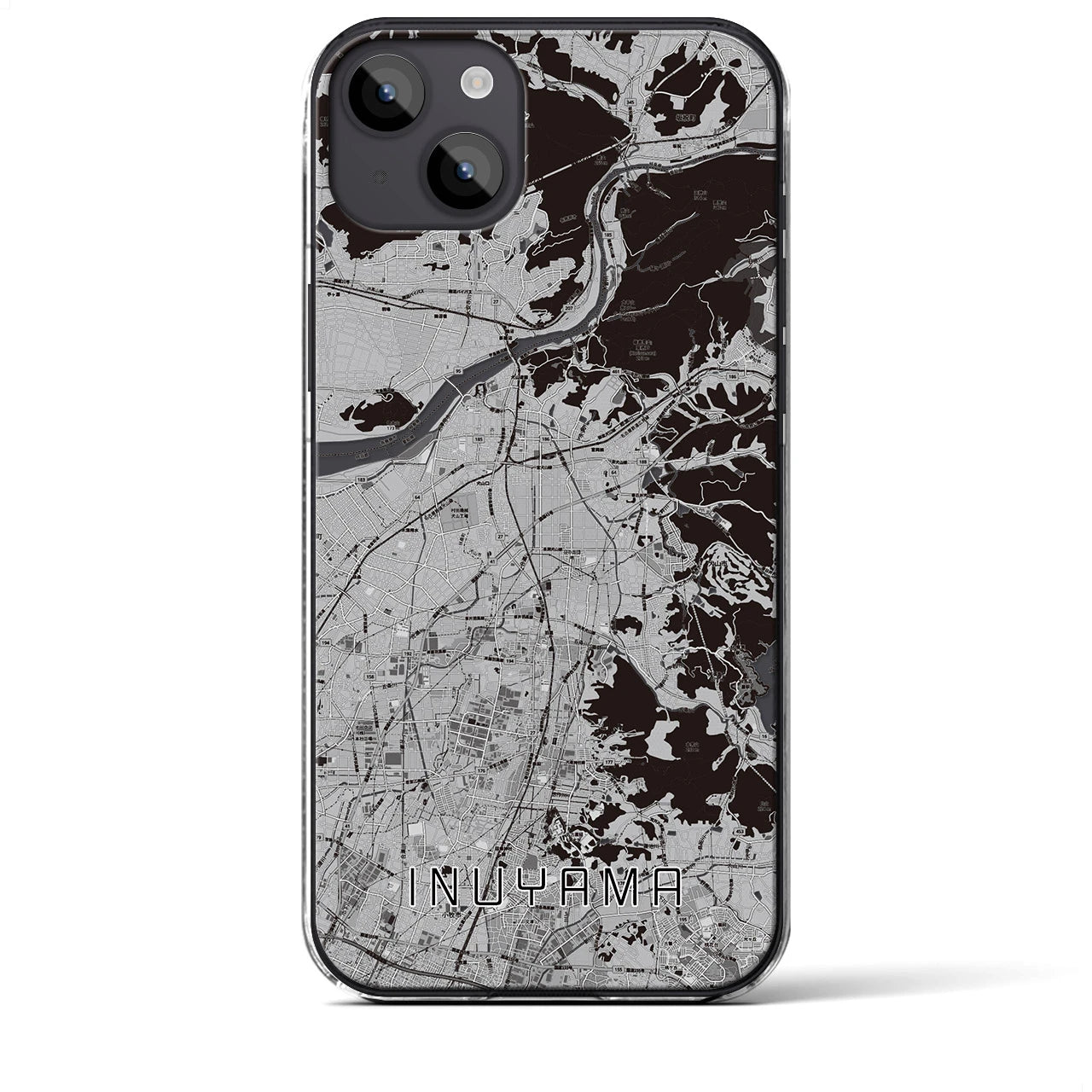 【犬山(愛知県)】地図柄iPhoneケース(クリアタイプ)