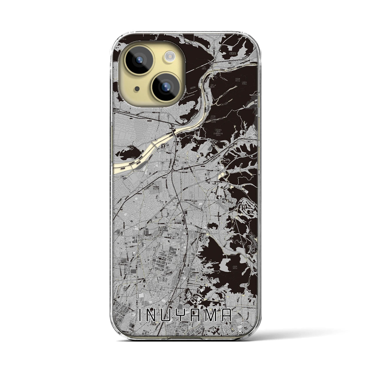 【犬山(愛知県)】地図柄iPhoneケース(クリアタイプ)