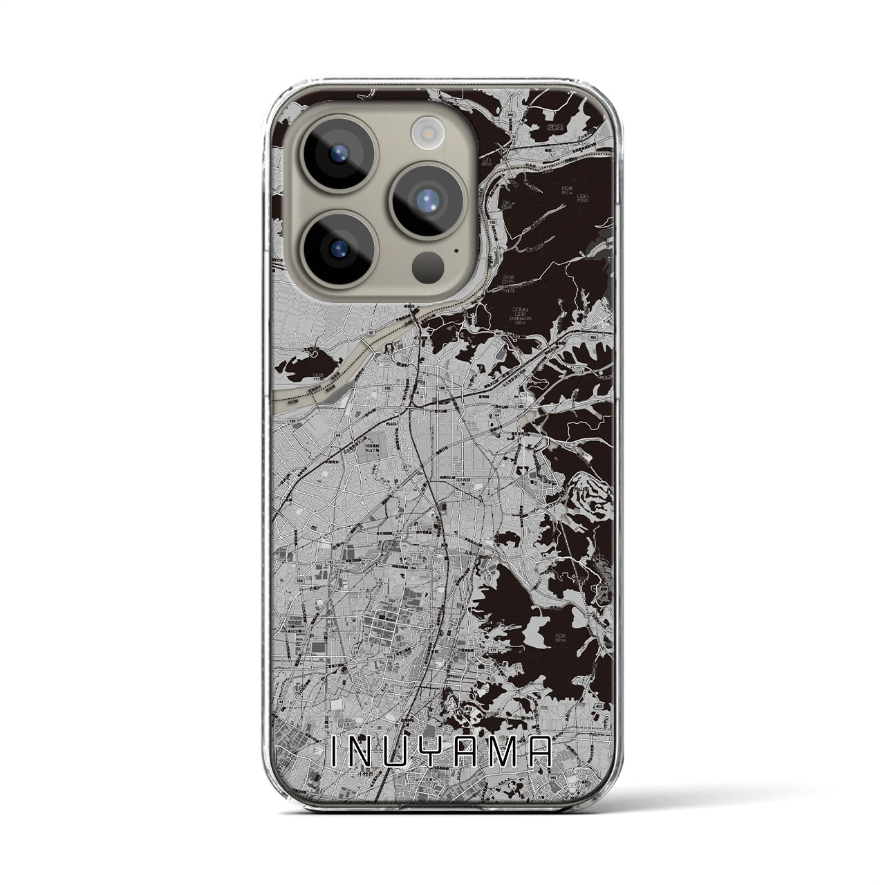 【犬山(愛知県)】地図柄iPhoneケース(クリアタイプ)