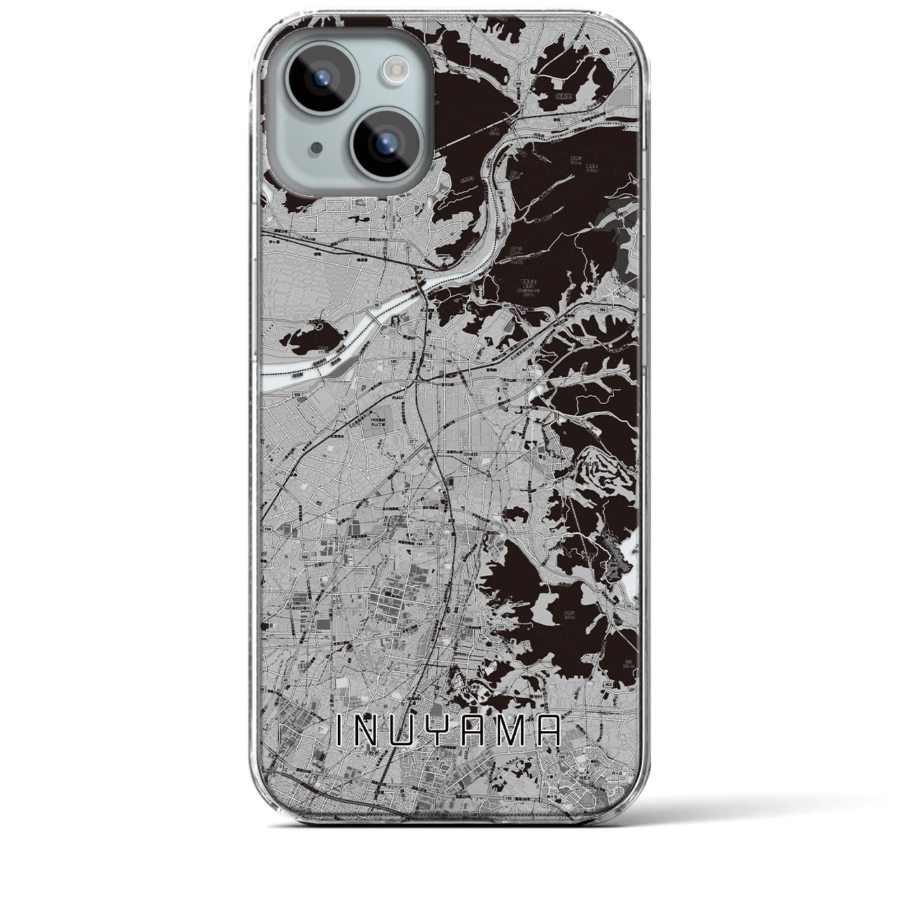 【犬山(愛知県)】地図柄iPhoneケース(クリアタイプ)