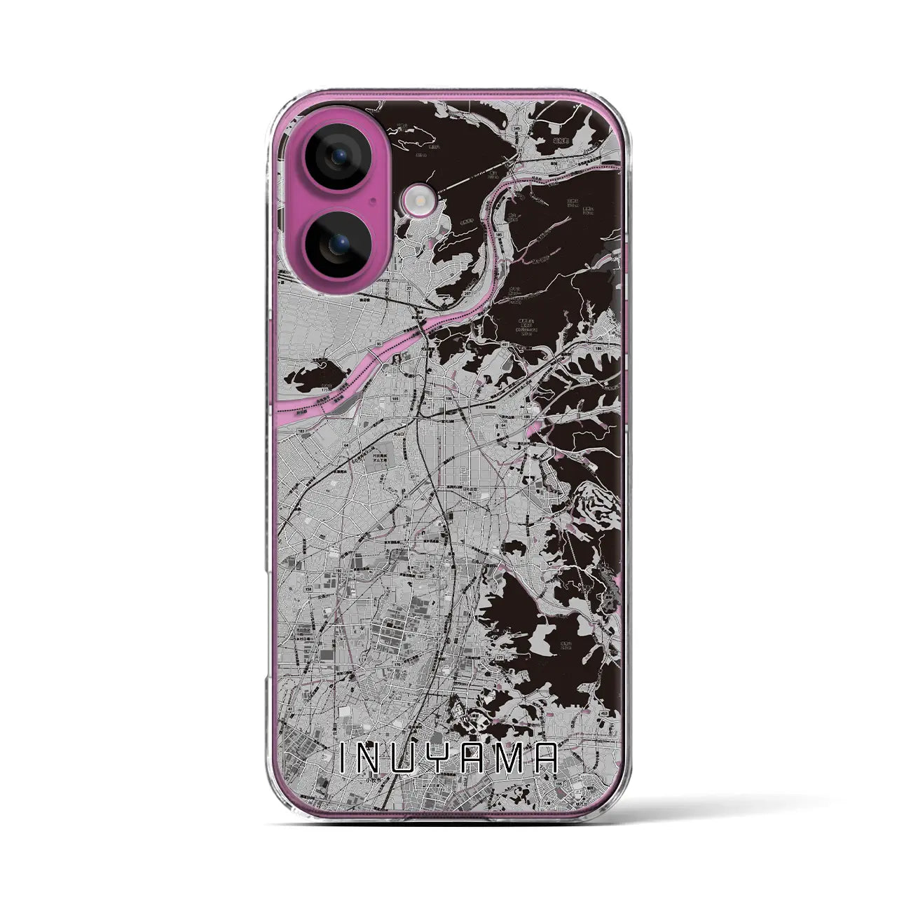 【犬山(愛知県)】地図柄iPhoneケース(クリアタイプ)