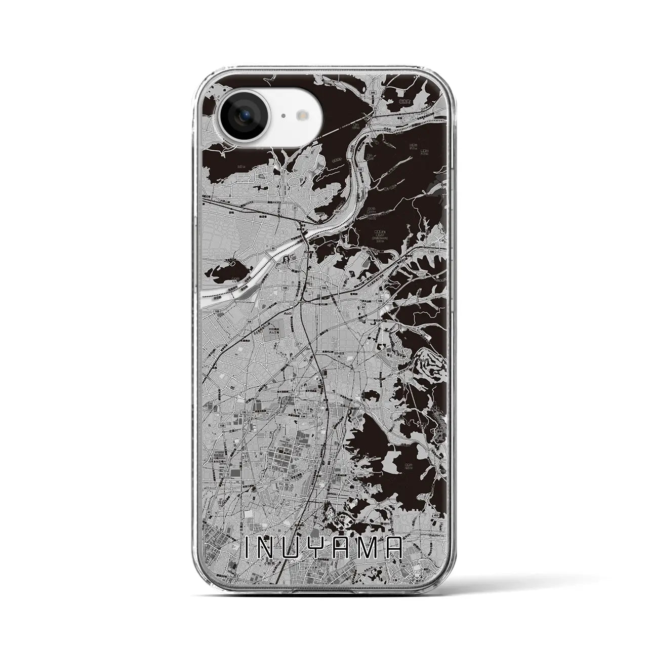 【犬山(愛知県)】地図柄iPhoneケース(クリアタイプ)
