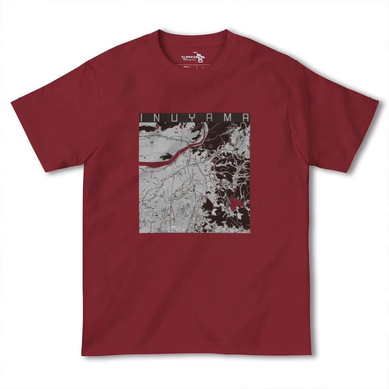 【犬山(愛知県)】地図柄ヘビーウェイトTシャツ