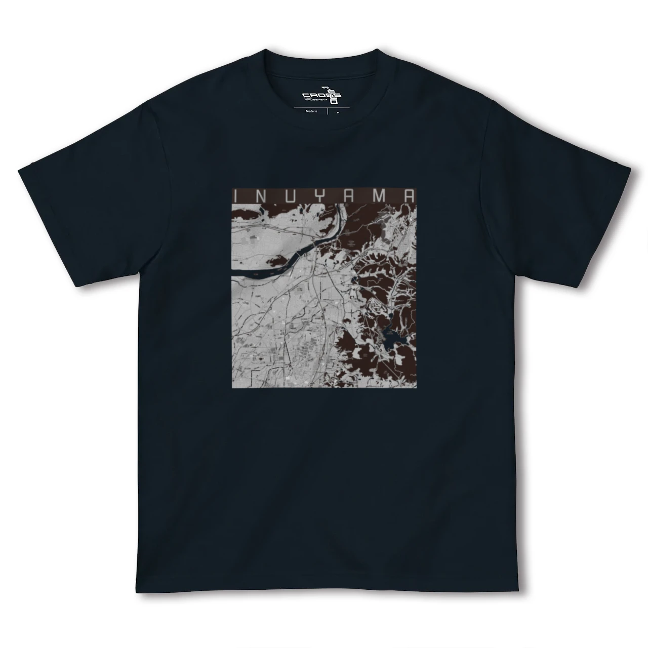 【犬山(愛知県)】地図柄ヘビーウェイトTシャツ