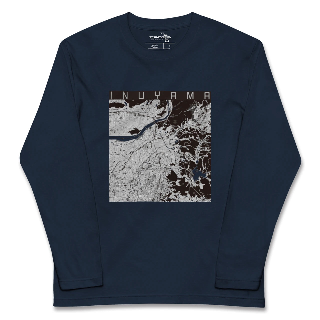 【犬山(愛知県)】地図柄ロングスリーブTシャツ