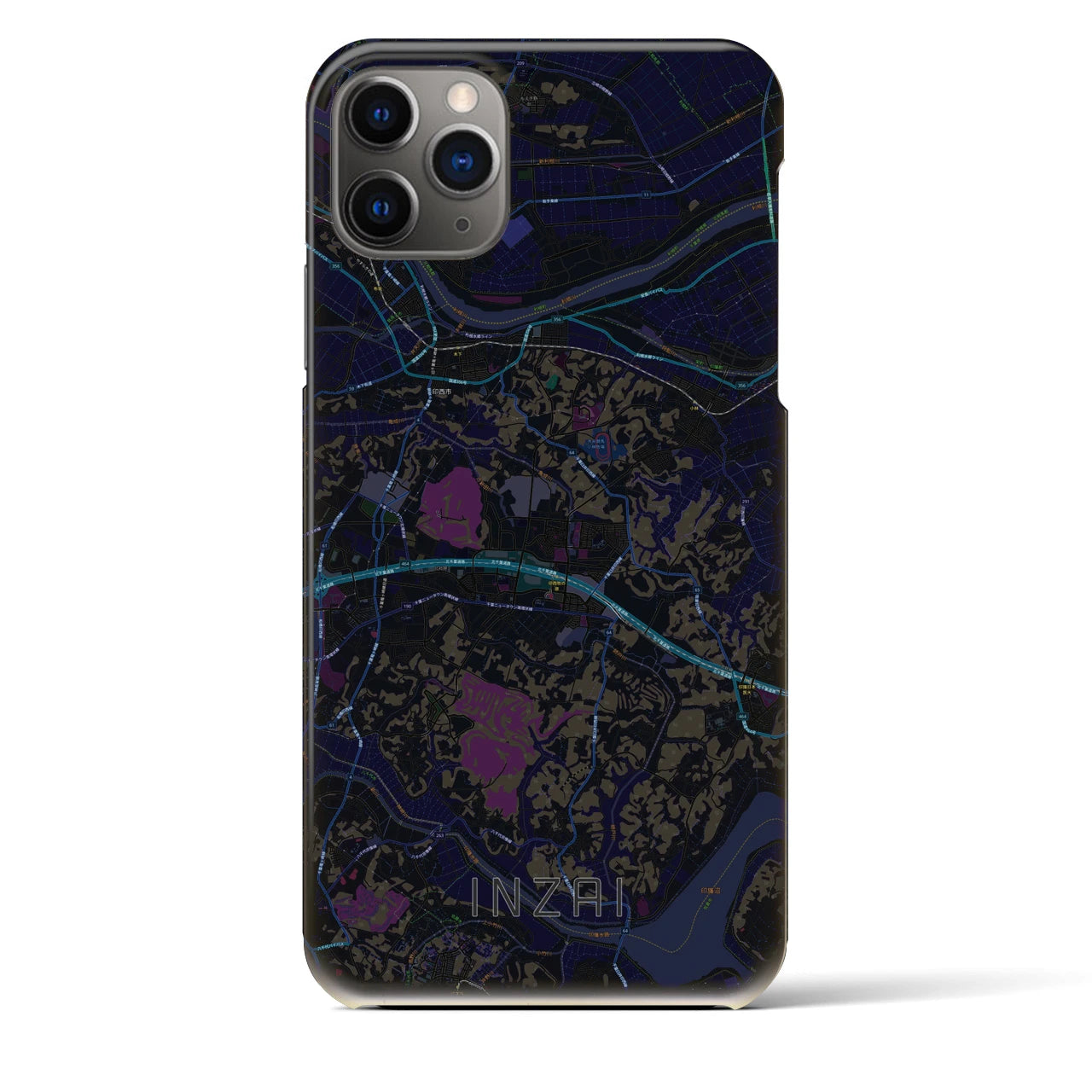 【印西(千葉県)】地図柄iPhoneケース(バックカバータイプ)