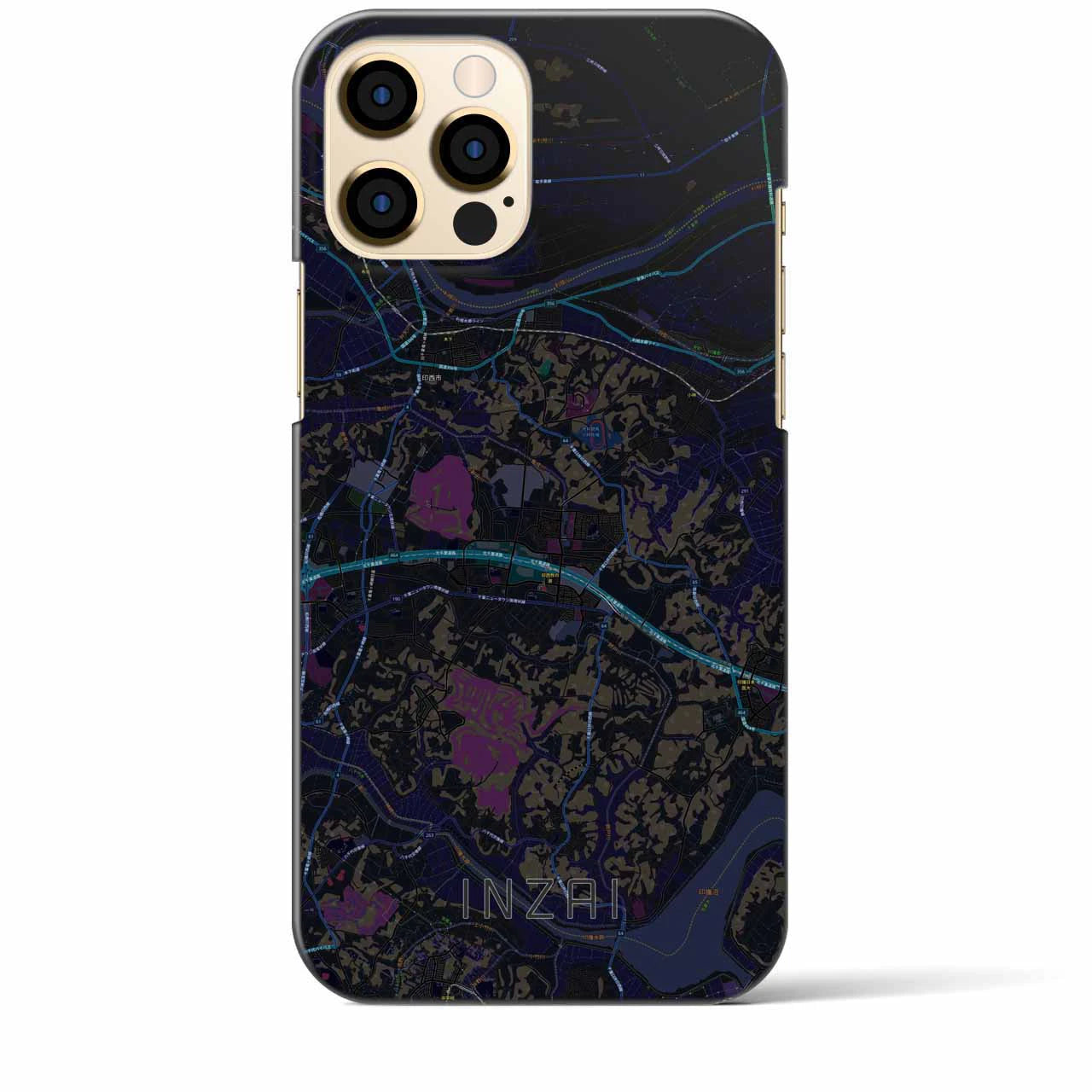 【印西(千葉県)】地図柄iPhoneケース(バックカバータイプ)