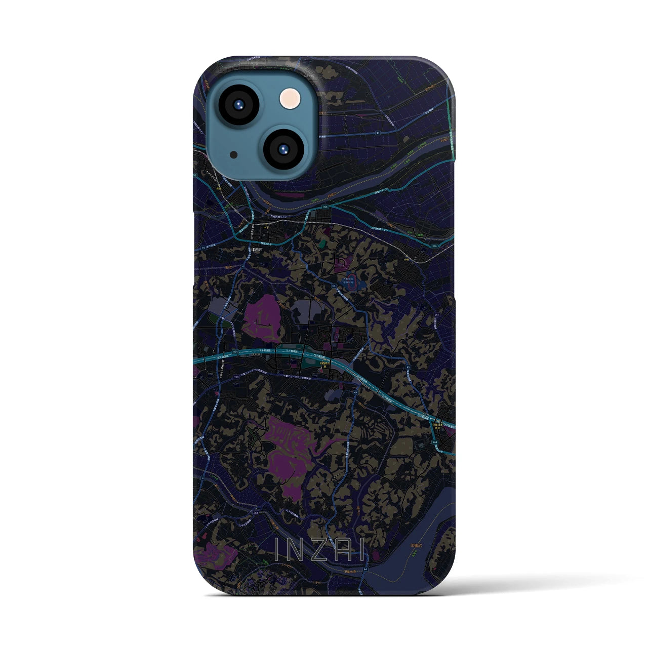 【印西(千葉県)】地図柄iPhoneケース(バックカバータイプ)