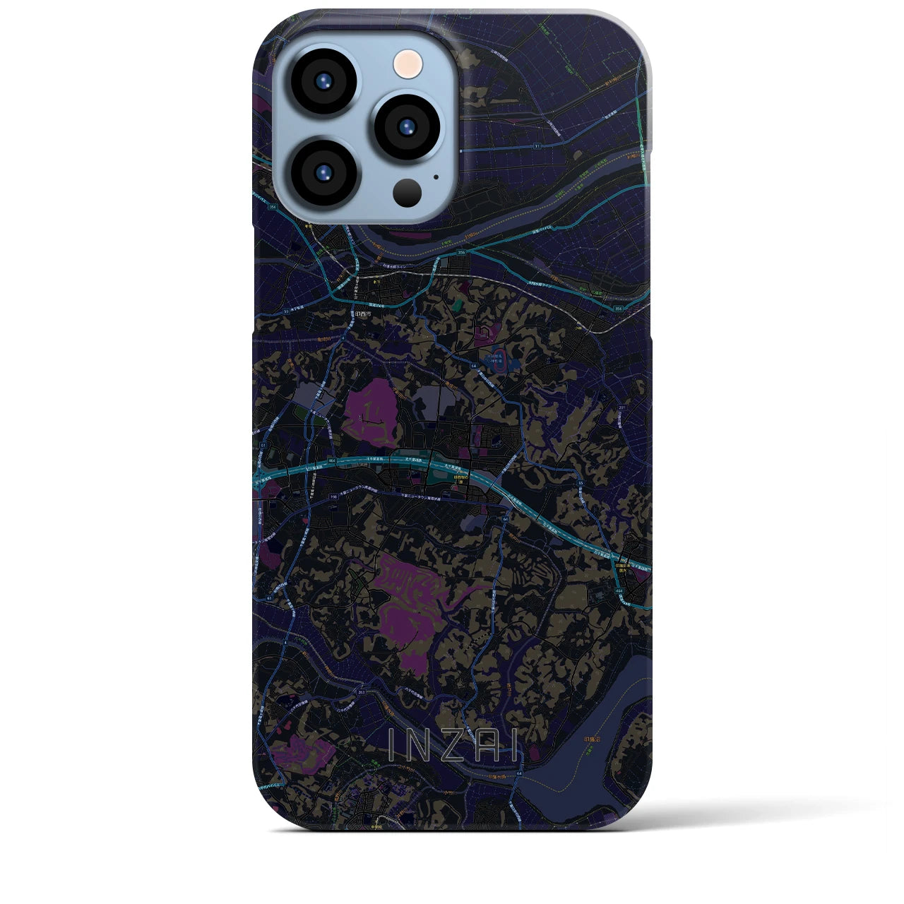【印西(千葉県)】地図柄iPhoneケース(バックカバータイプ)