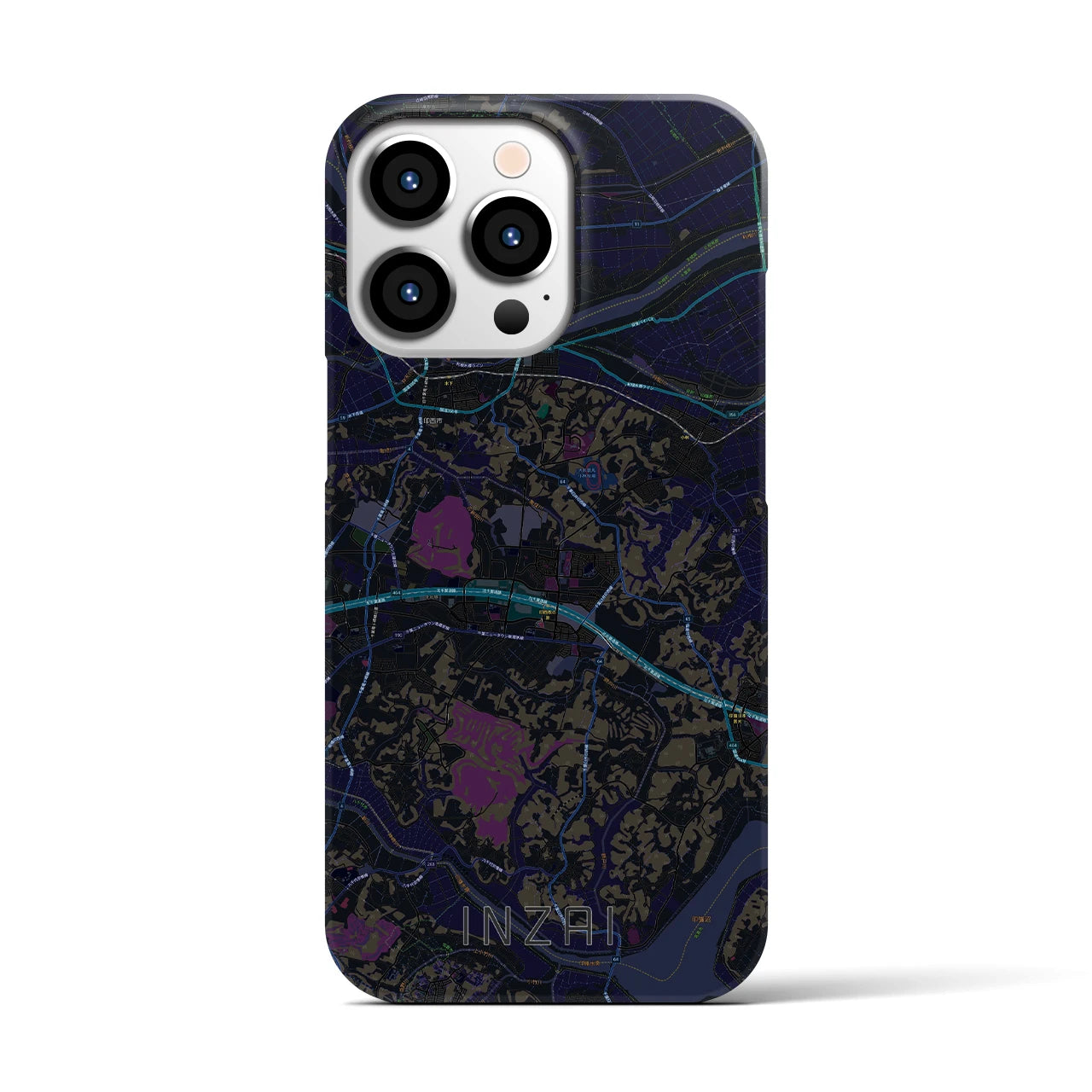 【印西(千葉県)】地図柄iPhoneケース(バックカバータイプ)