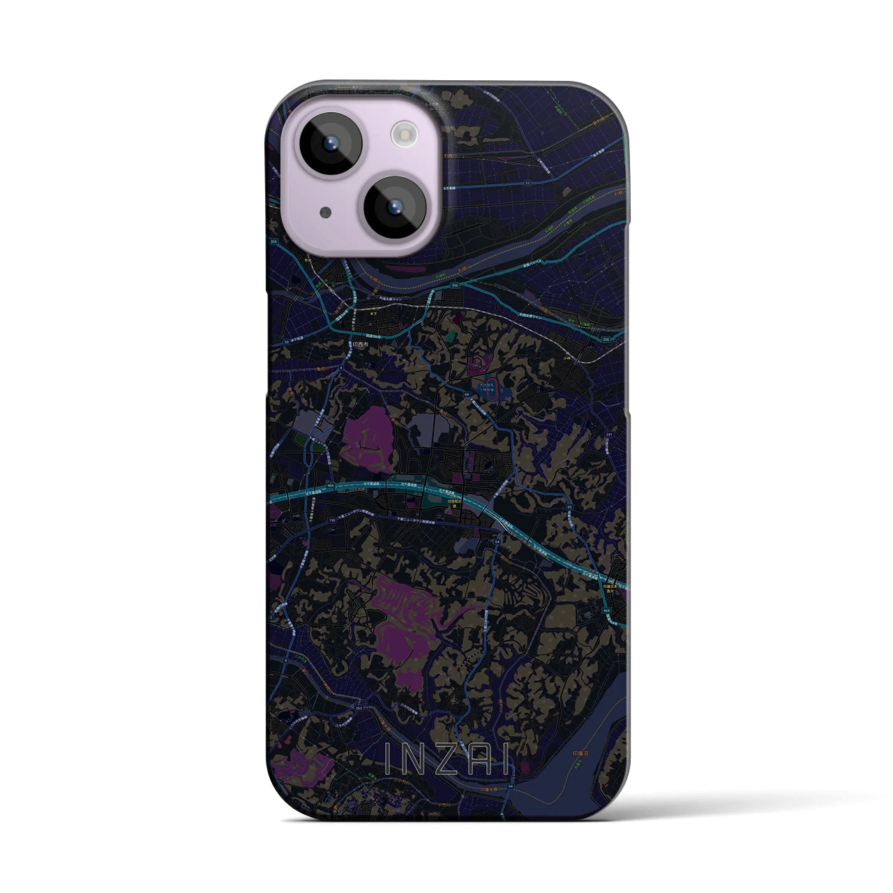 【印西(千葉県)】地図柄iPhoneケース(バックカバータイプ)