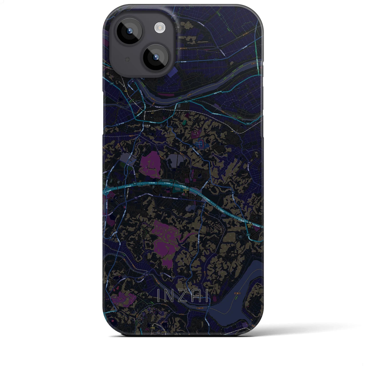 【印西(千葉県)】地図柄iPhoneケース(バックカバータイプ)