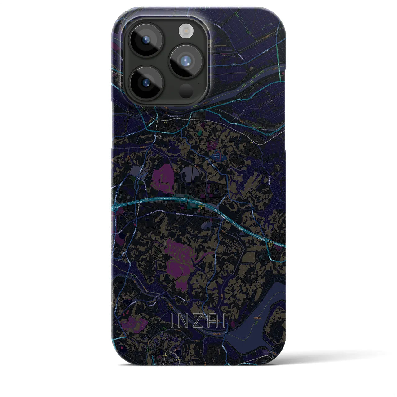 【印西(千葉県)】地図柄iPhoneケース(バックカバータイプ)