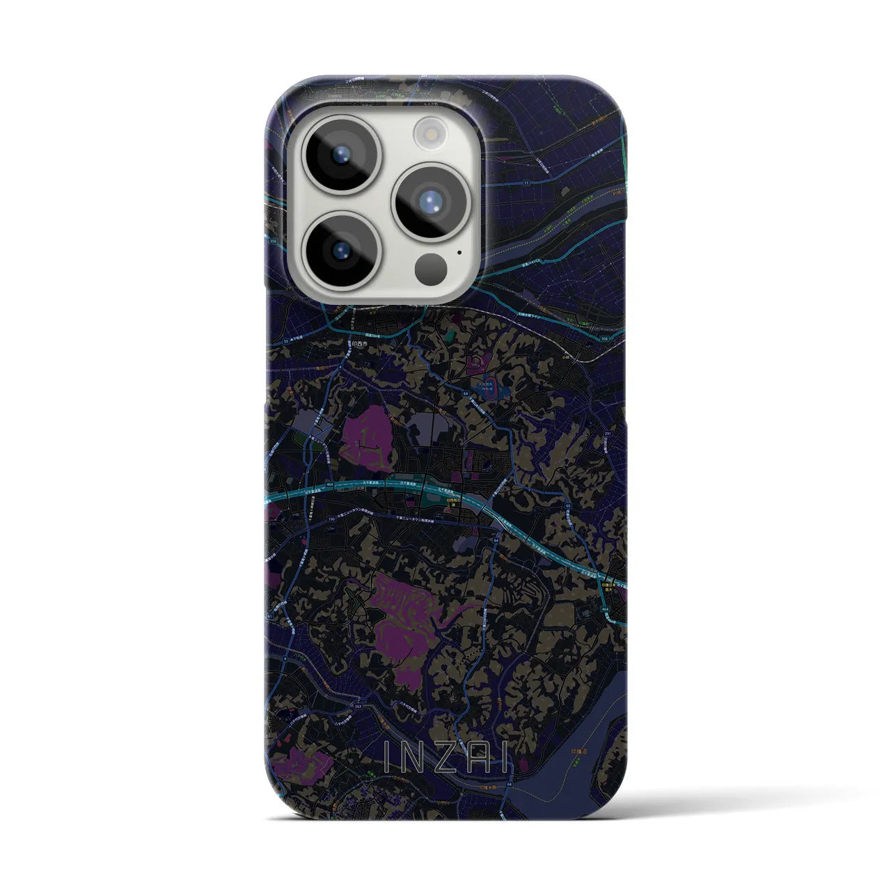 【印西(千葉県)】地図柄iPhoneケース(バックカバータイプ)