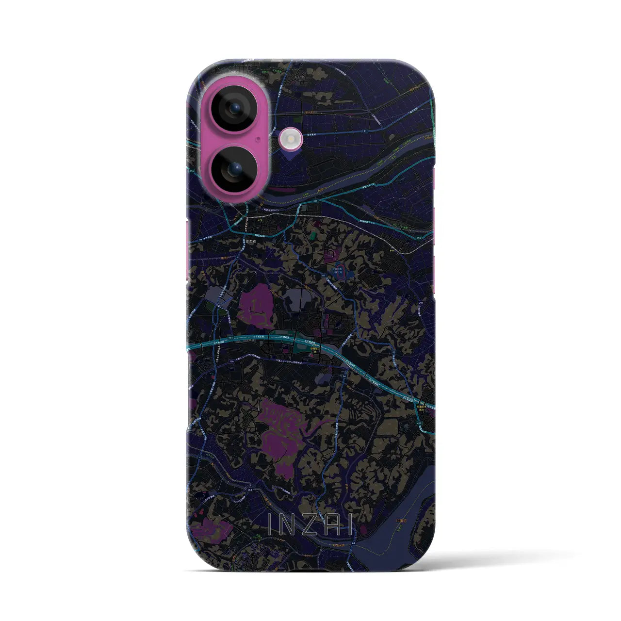 【印西(千葉県)】地図柄iPhoneケース(バックカバータイプ)