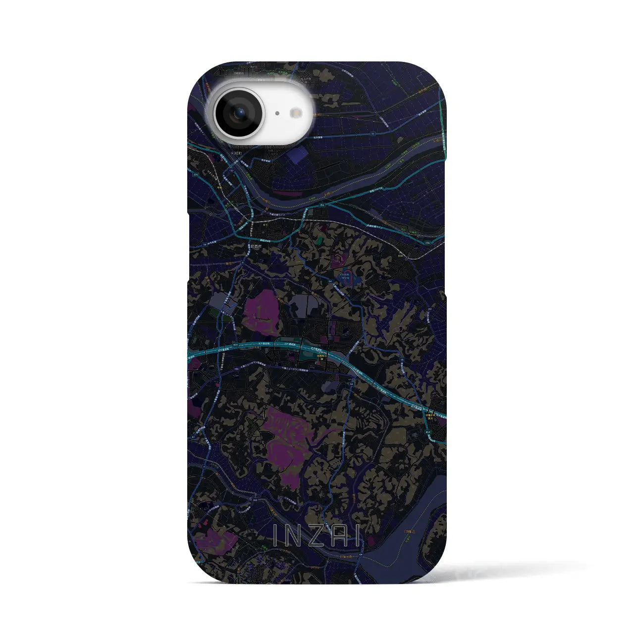 【印西(千葉県)】地図柄iPhoneケース(バックカバータイプ)