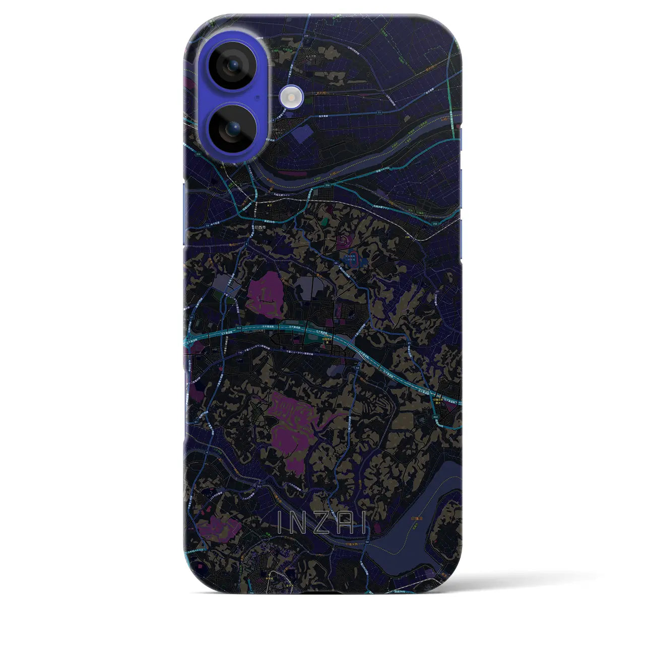 【印西(千葉県)】地図柄iPhoneケース(バックカバータイプ)