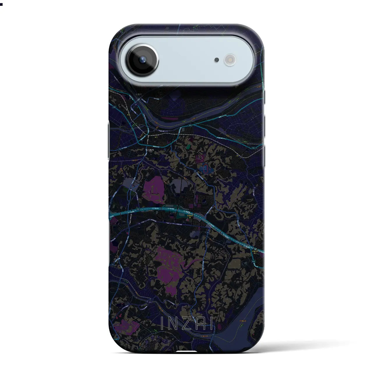 【印西(千葉県)】地図柄iPhoneケース(バックカバータイプ)