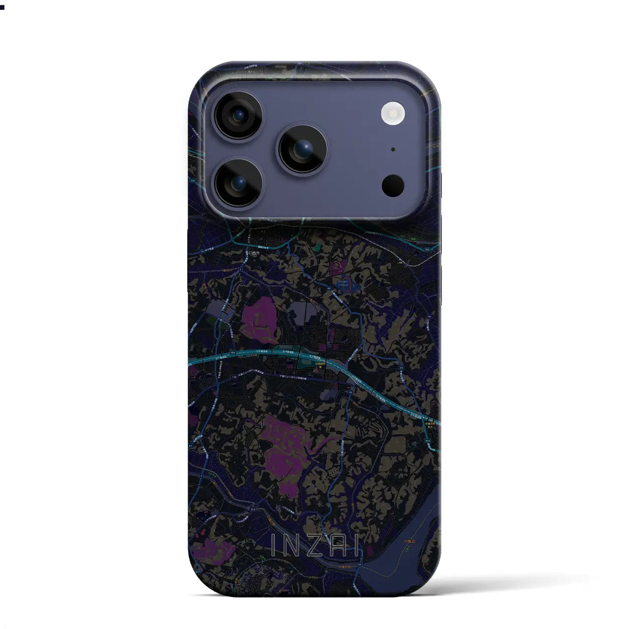 【印西(千葉県)】地図柄iPhoneケース(バックカバータイプ)