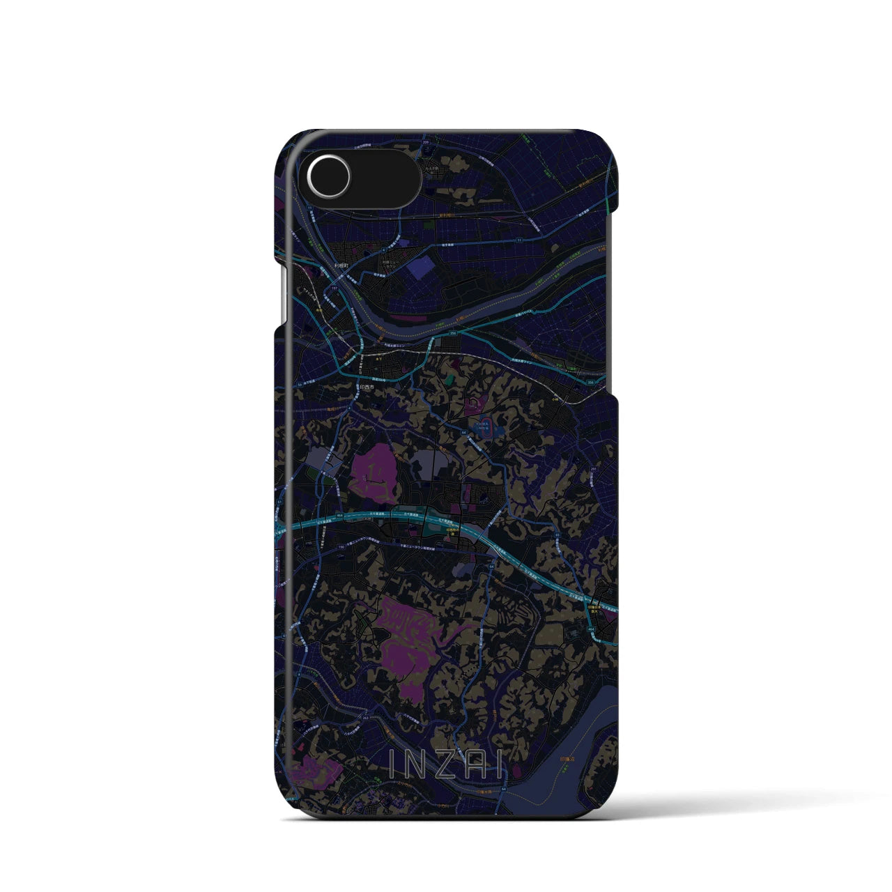 【印西(千葉県)】地図柄iPhoneケース(バックカバータイプ)