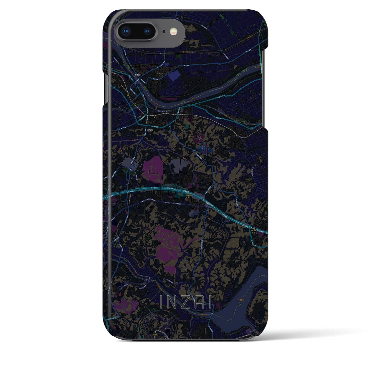 【印西(千葉県)】地図柄iPhoneケース(バックカバータイプ)