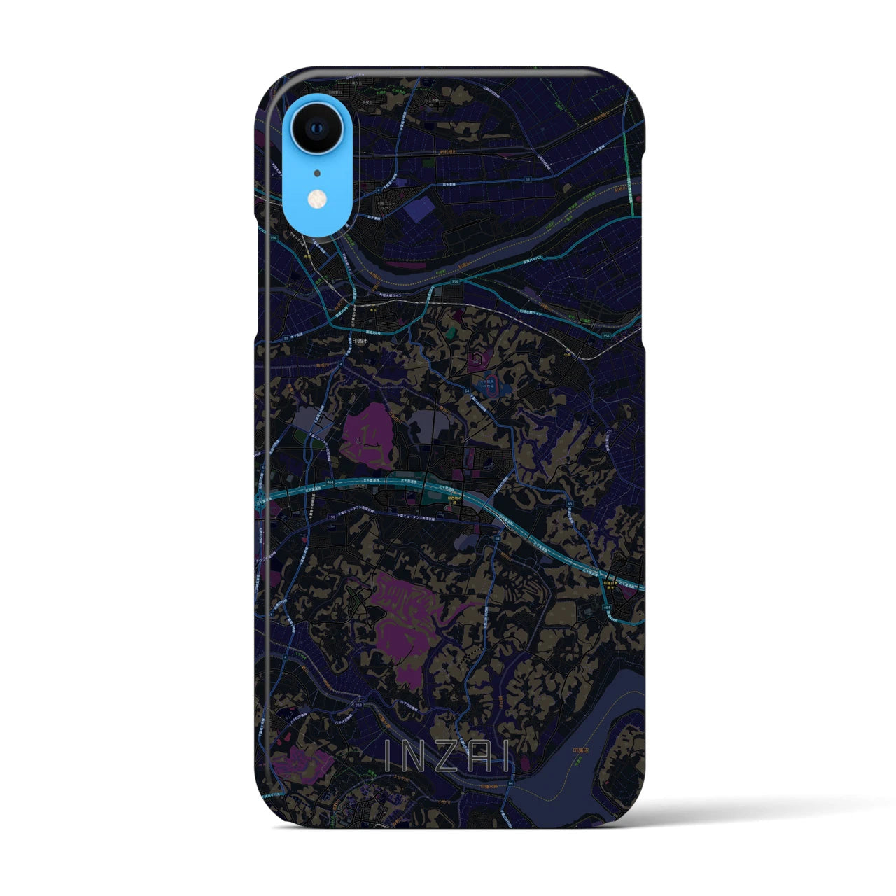 【印西(千葉県)】地図柄iPhoneケース(バックカバータイプ)