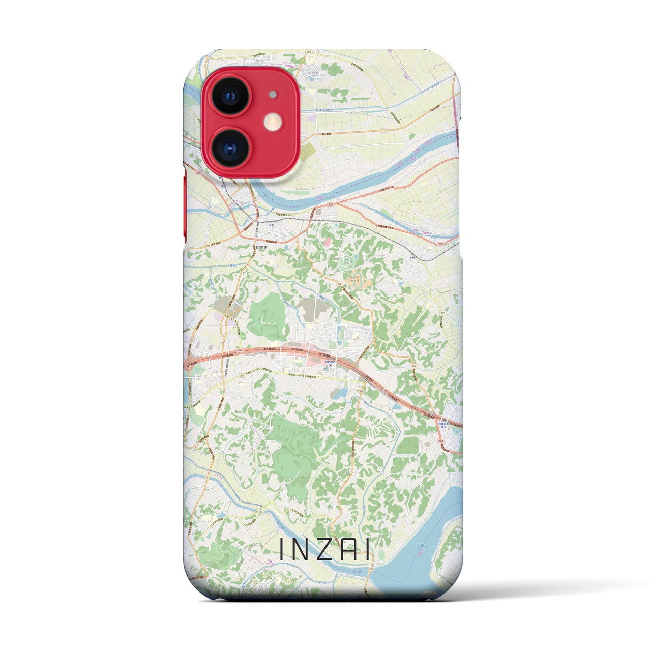 【印西(千葉県)】地図柄iPhoneケース(バックカバータイプ)
