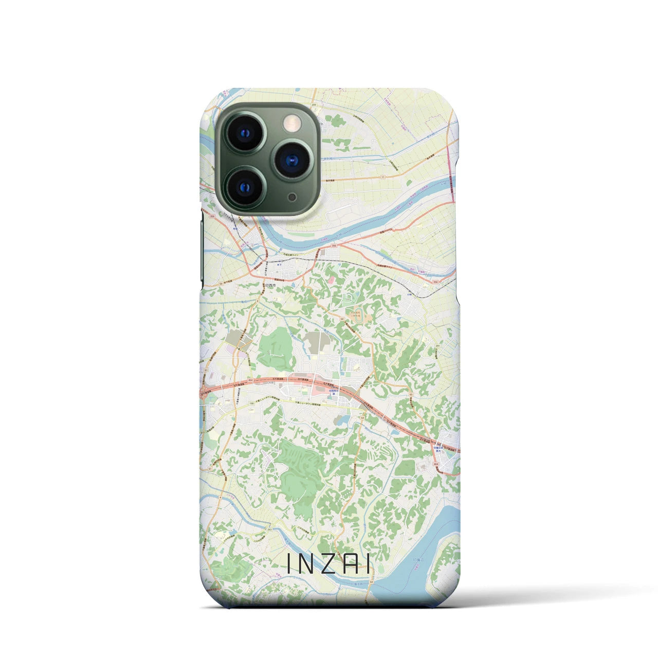 【印西(千葉県)】地図柄iPhoneケース(バックカバータイプ)