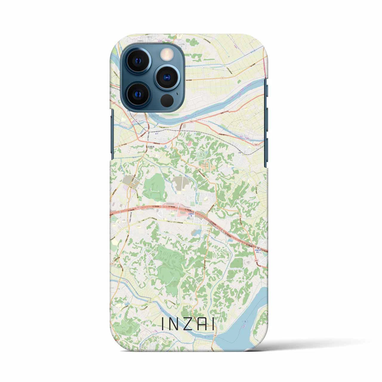 【印西(千葉県)】地図柄iPhoneケース(バックカバータイプ)