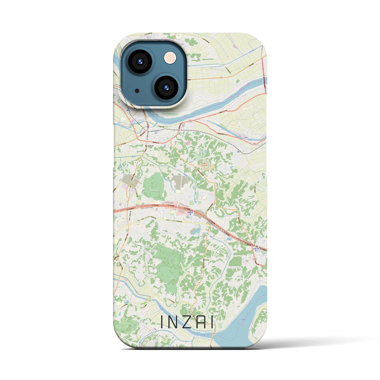 【印西(千葉県)】地図柄iPhoneケース(バックカバータイプ)