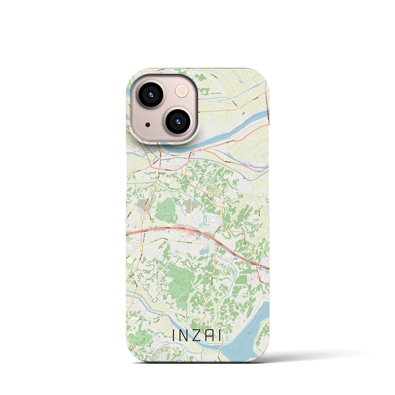 【印西(千葉県)】地図柄iPhoneケース(バックカバータイプ)