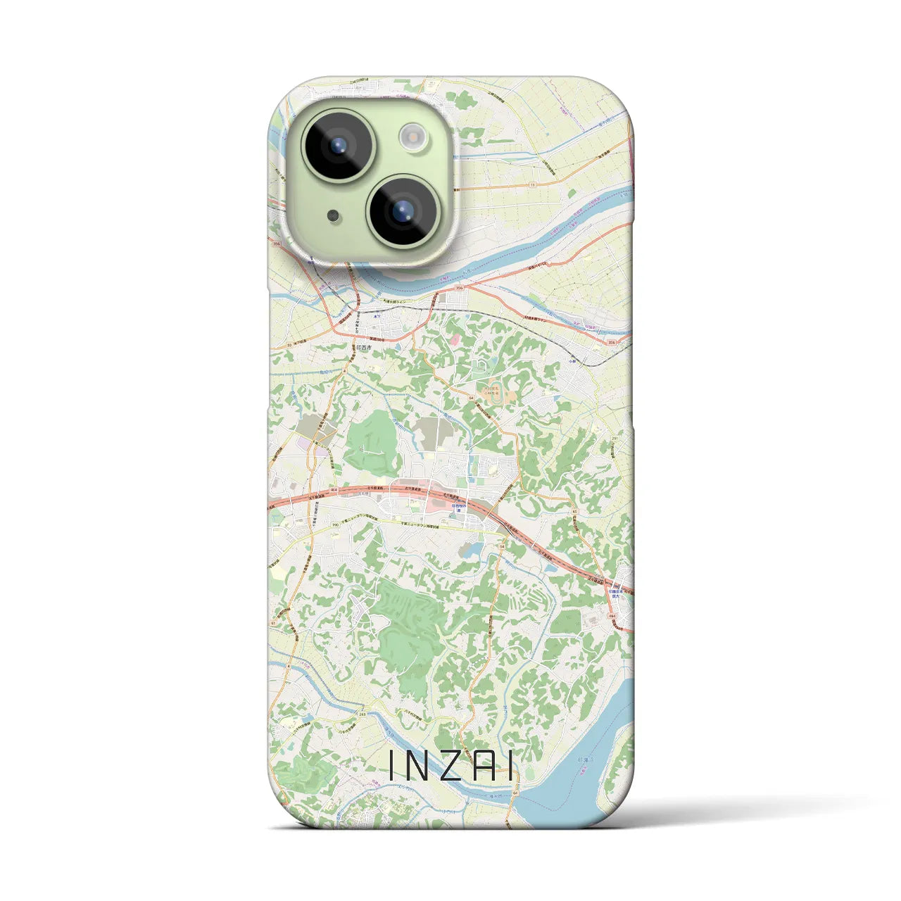 【印西(千葉県)】地図柄iPhoneケース(バックカバータイプ)